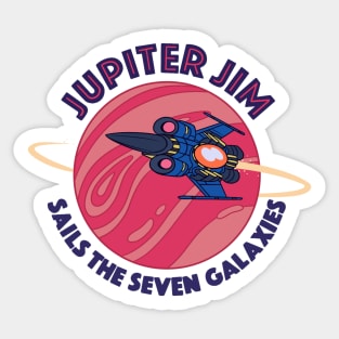 Jupiter Jim Sail The Seven Galaxies Sticker